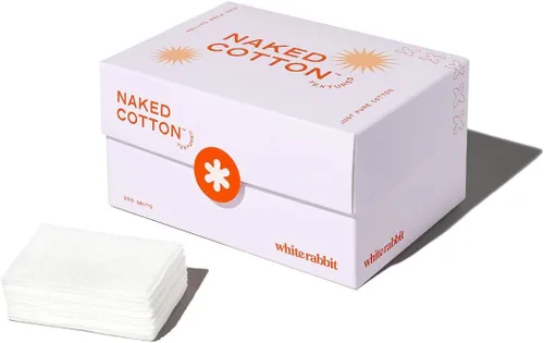 Vista 9 de White Rabbit Naked Cotton Textured - Almohadillas de algodón perforado sin blanquear para tónico, eliminación de maquillaje y máscaras Sin pelusa