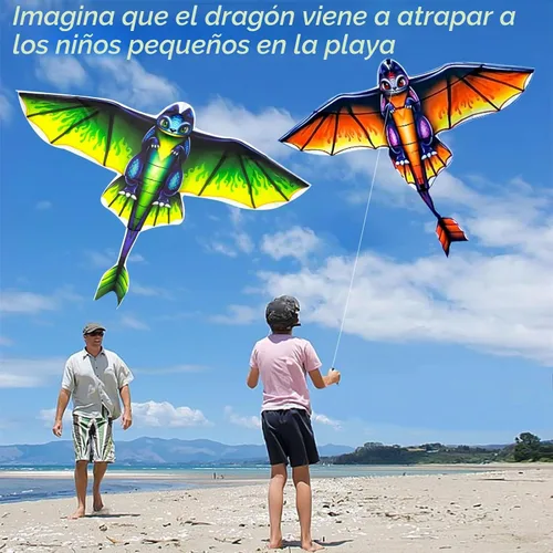 Vista 6 de Kite, Butterfly Kites for Adults, Rainbow Kite & Eagle Kites for Kids 3-12 Dragón multicolor