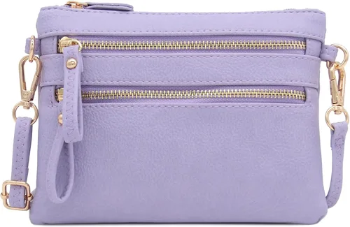 Vista 42 de Bolso de hombro cruzado con múltiples bolsillos y cremallera y correa de muñeca pequeña