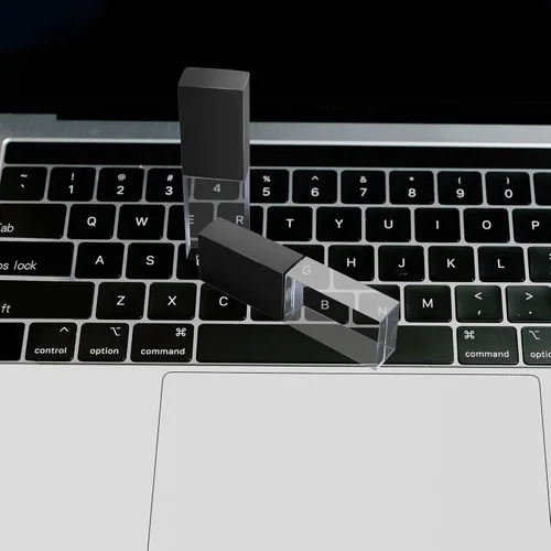 Vista 6 de 16GB USB 2.0 Flash Drive Novedad Cristal Luz LED Transparente Rectángulo Forma Pen Drive Pulgar Drive Memory Stick Memoria USB Pendrive Regalo