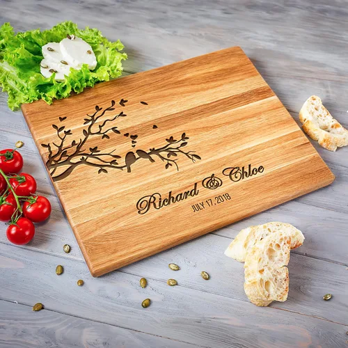 Vista 15 de Tabla de cortar personalizada, tabla de cortar grabada, tabla de cortar personalizada, regalo de boda, despedida de soltera, aniversario