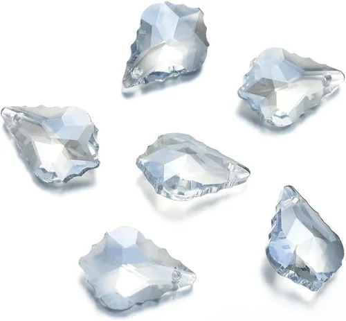 Vista 7 de 20pcs checa facetado cristal barroco lámpara colgante gota perlas Suncatcher 0.866 in febrero amatista púrpura piedra natal