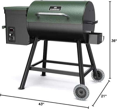 Vista 9 de DAMNISS Parrilla Eléctrica de Pellets de Madera 8 en 1 Parrillas BBQ para Parrilla al Aire Libre con Alimentación Automática y Control