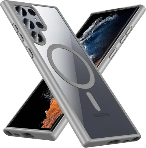 Vista 11 de Hensinple Funda Magnética para Samsung Galaxy S22, Funda para Teléfono Galaxy S22 [Compatible con MagSafe], Cubierta Magnética Transparente
