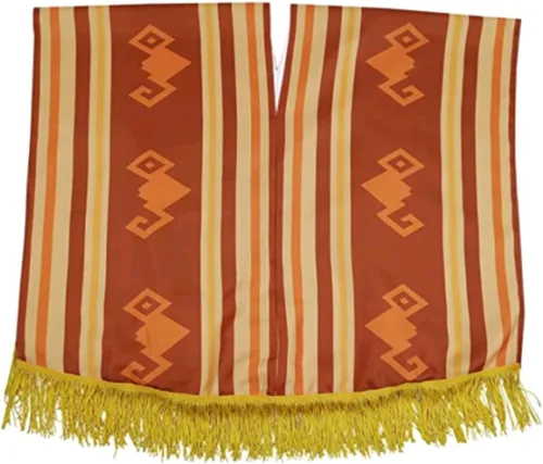 Vista 4 de Mayerilby Disfraz de Camilo Encanto para niños, poncho mexicano amarillo para cosplay