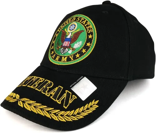 Vista 2 de Gorra de béisbol militar con logotipo oficial del ejército estadounidense bordada con emblema de veterano de EE. UU.