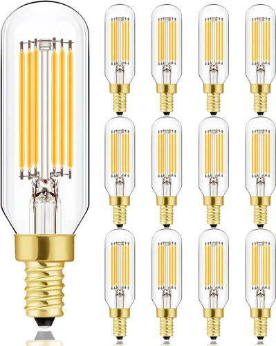 Vista 13 de Leools Bombilla LED E12 regulable de 6 W igual a 60 W, luz blanca suave 3000K T6 T25 E12 bombilla de candelabro de 60 vatios para candelabros
