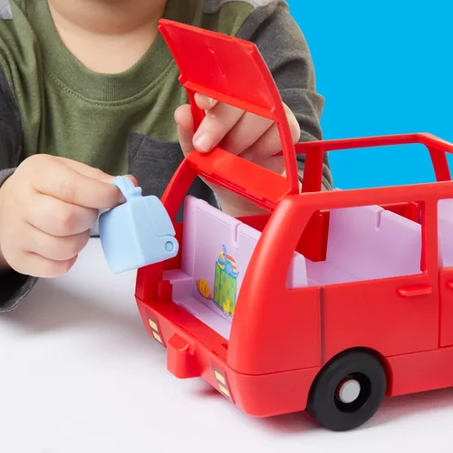 Vista 8 de PEPPA PIG Peppa's Big Family Car con 2 figuras (para 5), juego de autos de juguete para niñas y niños, niños a partir de 3 años
