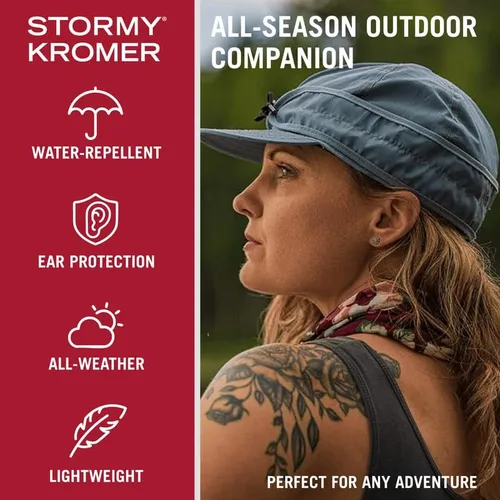 Vista 2 de Stormy Kromer The Trail Cap, repelente al agua, 100% algodón Ripstop, cera lavable para aventuras al aire libre