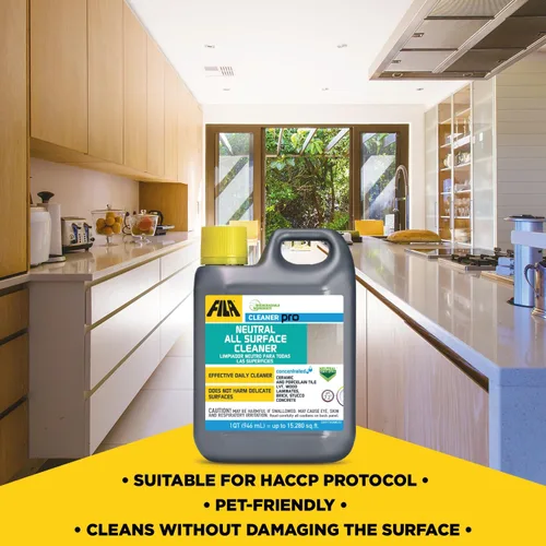 Vista 5 de FILA Surface Care Solutions, CLEANER PRO, limpiador neutro multiusos, altamente concentrado, hasta 40 lavados, 1 cuarto de galón