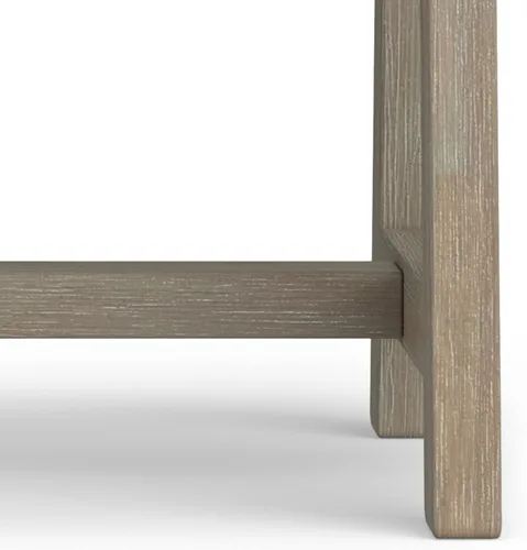 Vista 6 de Simpli Home - Sawhorse - Mesa de centro, color castaño oscuro., Pino, Distressed Grey