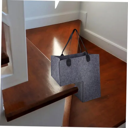 Vista 3 de CHILDWEET Cesta de lavandería de fieltro con forma y cesta de almacenamiento de juguetes, organizador para escaleras del hogar y cuarto de lavado