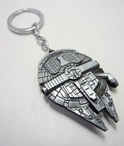 Vista 8 de Star Wars Llavero de aleación de nave espacial Millennium Falcon (peltre), plateado