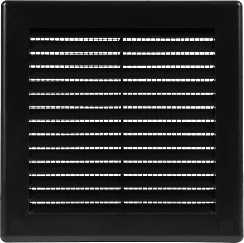 Vista 30 de Paquete de 2 cubiertas cuadradas de ventilación de aire de 4" x 4" (tamaño exterior) - Deflector de ventilación de plástico negro - Malla
