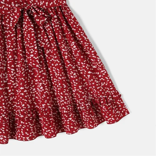 Vista 3 de PATPAT Vestidos de mamá y yo a juego para la familia, vestido de lunares con mangas voladas para madre e hija