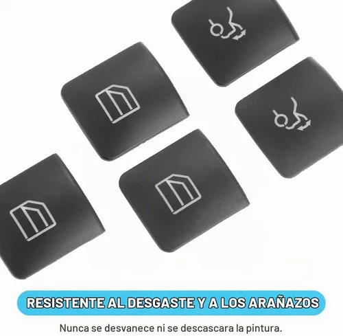 Vista 6 de Pegatina de Cubierta de Botón de Interruptor de Ventana Compatible con Mercedes Benz A B C E G GLA CLA GLK GL ML GLE Class, Cubierta de Botón