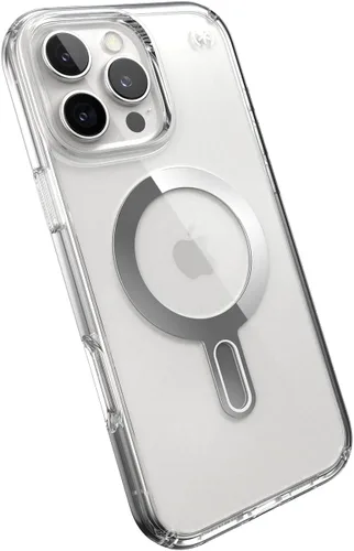Vista 13 de Speck Funda transparente para iPhone 14 y iPhone 13 - Protección contra caídas, resistente a arañazos y anti-amarillamiento, funda de doble capa