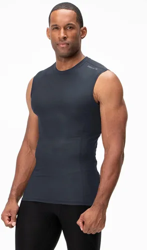 Vista 4 de DEVOPS Paquete de 3 camisas de compresión atléticas sin mangas para hombre