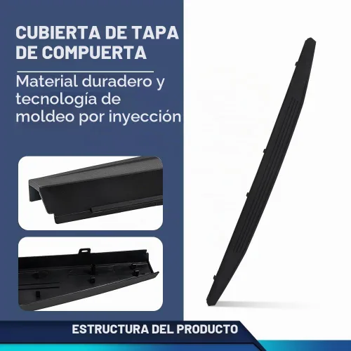 Vista 5 de PIT66 Tapa de moldura para portón trasero, compatible con Ford F-150 2015-2020 Protector de moldeo (no compatible con Flex Step), parte superior