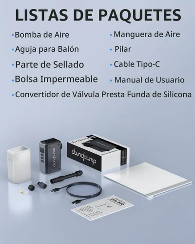 Vista 7 de dwndpump Mini bomba de bicicleta con manómetro, 120 PSI eléctrico