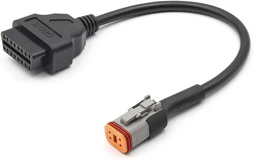 Vista 3 de eMoto Solution Cable OBDII universal para motocicleta, 3 pines, 4 pines, 6 pines a 16 pines, OBD OBD2, cable adaptador de diagnóstico