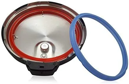 Vista 3 de Junta de anillo de sellado de repuesto, paquete de 2 (azul y rojo) - Para olla instantánea de 5 y 6 cuartos de galón