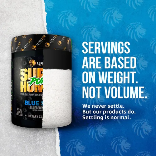 Vista 7 de ALPHA LION Superhuman Pump Polvo para antes de ejercitarse, suplemento preentrenamiento nootrópico libre de cafeína y estimulantes, potenciador