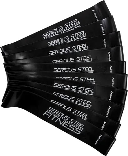 Vista 11 de Serious Steel Fitness Mini bandas de resistencia Bandas elásticas de rehabilitación y prehab Bandas de entrenamiento de ejercicio de 12 pulgadas