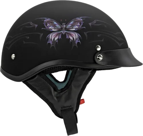 Vista 2 de VCAN Cruiser Intricate Butterfly - Casco para motocicleta