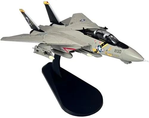 Vista 4 de Grumman F-14 F-14A F-14B F-14D Tomcat Fighter Aviones de combate de metal militar fundido a presión modelo de avión de metal (F-14A)