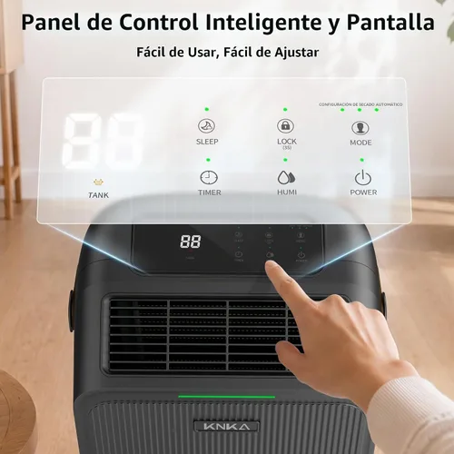 Vista 3 de KNKA 2500 Ft² Max 34 Pints Dehumidifier for Basement with Drain Hose, Black