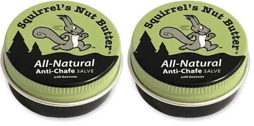 Vista 8 de Crema antirozaduras de mantequilla de nuez de ardilla, prevención natural de rozaduras, 2.0 onzas Long lasting anti chafe protection for runners