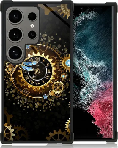 Vista 21 de ZHEGAILIAN Funda compatible con Samsung Galaxy S21, funda de vidrio orgánico para niñas, mujeres y hombres, diseño de cuatro esquinas, antiarañazos
