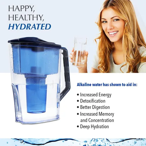 Vista 7 de Jarra de agua, jarra de agua alcalina, jarra de agua alcalina, sistema de filtración de ionizador de 7 etapas para purificar y aumentar los niveles