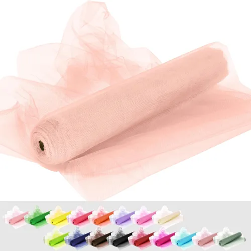 Vista 63 de Rollos de tela de tul, 54 pulgadas por 10 yardas (30 pies), cinta de tul para decoración de fiestas de boda, rollo de tela transparente en bobina