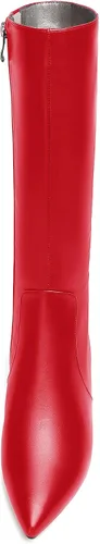 Vista 3 de WAYDERNS Botas altas hasta la rodilla de tacón bajo con cremallera mate para mujer, 2 pulgadas
