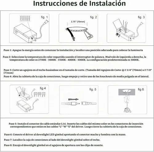 Vista 6 de POPANU Paquete de 6 luces empotrables LED cardán de 3 pulgadas, downlight Negro