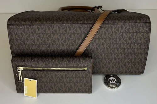 Vista 4 de Michael Kors MICHAEL Michael Kors Avril - Bolso grande con cremallera superior con gancho triple para cartera