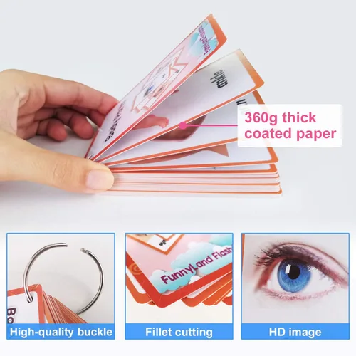Vista 4 de 34 unids/set piezas del cuerpo regalos niños tarjetas flash inglés tarjeta de bolsillo educativo aprendizaje bebé juguetes para niños pre-jardín