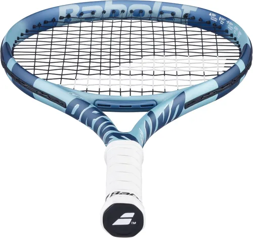 Vista 4 de Babolat Pure Drive Junior - Raqueta de tenis de 26 pulgadas de 11ª generación (azul claro/blanco) con accesorios opcionales