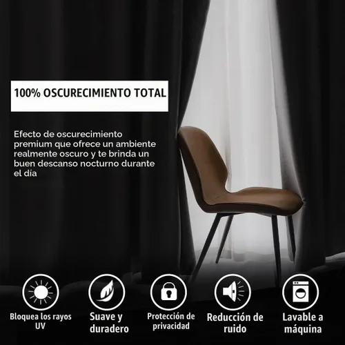 Vista 4 de H.VERSAILTEX Cortinas 100% opacas para dormitorio con forro negro, cortinas de oscurecimiento de habitación completa, con aislamiento térmico Rosa