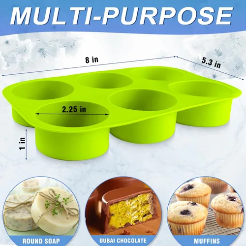 Vista 5 de Molde de silicona para galletas Oreo, Walfos moldes cilíndricos redondos para Oreos cubiertos de chocolate, sin BPA y antiadherente, perfecto
