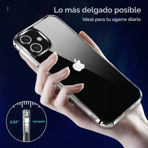 Vista 8 de JJGoo Compatible con iPhone 12 y 12 Pro funda transparente, transparente a prueba de golpes, delgada, antiarañazos, carcasa protectora trasera