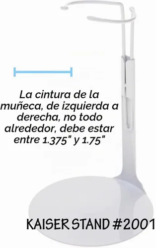 Vista 4 de Kaiser Soporte de muñeca 2001 – Soporte de muñeca blanco para muñecas de 6 1/2 a 10 pulgadas y figuras de acción (mejor para muñecas de 8 pulgadas)