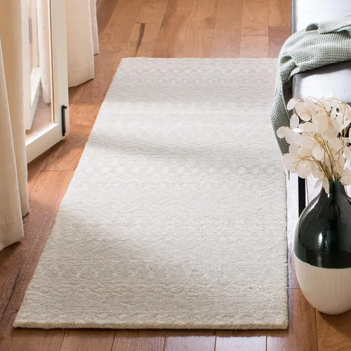 Vista 7 de SAFAVIEH Micro-Loop Collection - Alfombra decorativa de 2 x 3 pies, color aguamarina y marfil, hecha a mano de lana tribal marroquí bohemia, ideal