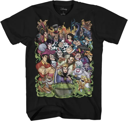 Vista 2 de Disney Villains Group Collage Gaston Ursula Maleficent Hades - Camiseta para hombre