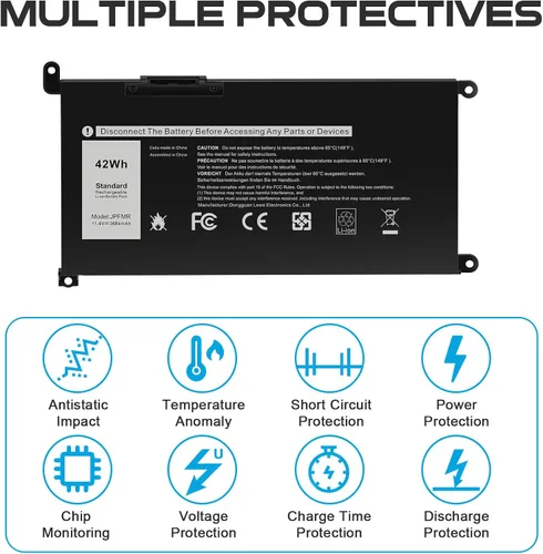 Vista 5 de Fancy Buying JPFMR DN33X RDNP5 65N6H - Batería de repuesto para laptop Dell Chromebook 3100 3400 2 en 1 5488 5493 5593 P90F Series Notebook 0JPFMR