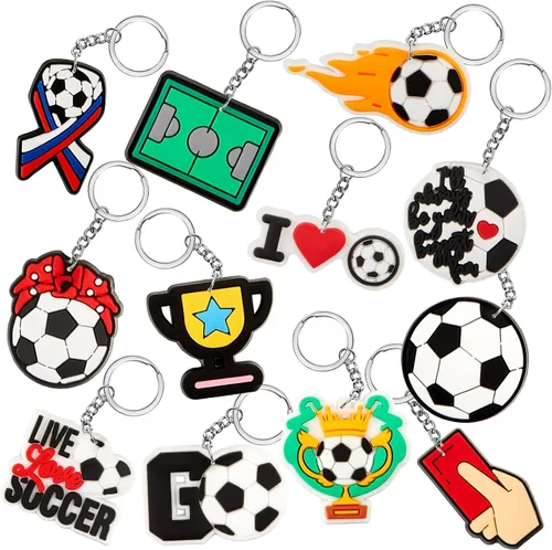 Vista 19 de Batiyeer Llaveros a Granel Artículos de Fiesta Llaveros de Pelota Deportiva Llaveros Divertidos Regalos para Suministros de Cumpleaños