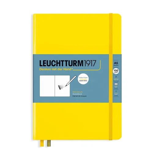 Vista 17 de Leuchtturm1917 - Medium A5 Hardcover Sketchbook (Black) - 112 Pages of 150g/m² Paper Negro