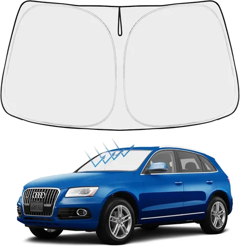 Vista 227 de Proadsy Parasol para parabrisas Rivian R1S 2022-2025 2026 de 4 capas plegable, protector de parasol frontal que bloquea los rayos UV, mantiene